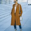 Clothing * | Fore-001 Hamden Pocketed Trench Coat Camel Final Sale