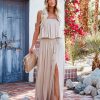 Clothing * | Must-001 Positive Energy Strapless Maxi Dress Taupe Final Sale The Vacation Shop