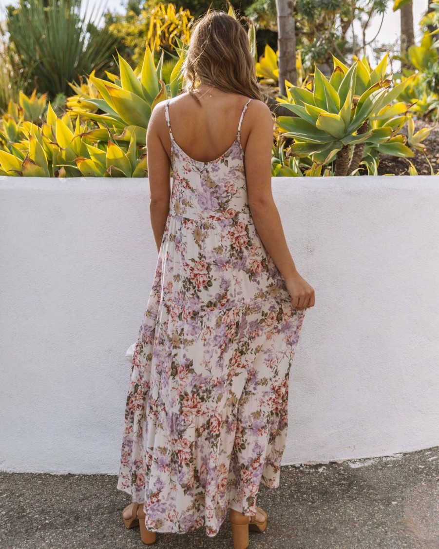 Clothing * | Dres-001 Love In The Air Tiered Floral Maxi Dress