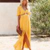 Clothing * | Salt-001 Bestsellers Golden State Embroidered Maxi Dress