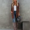 Clothing * | Flaw-001 Catalog Pocketed Coat Mocha