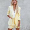 Clothing * | Fore-001 All Clothing Lyssa Pocketed Blazer Yellow