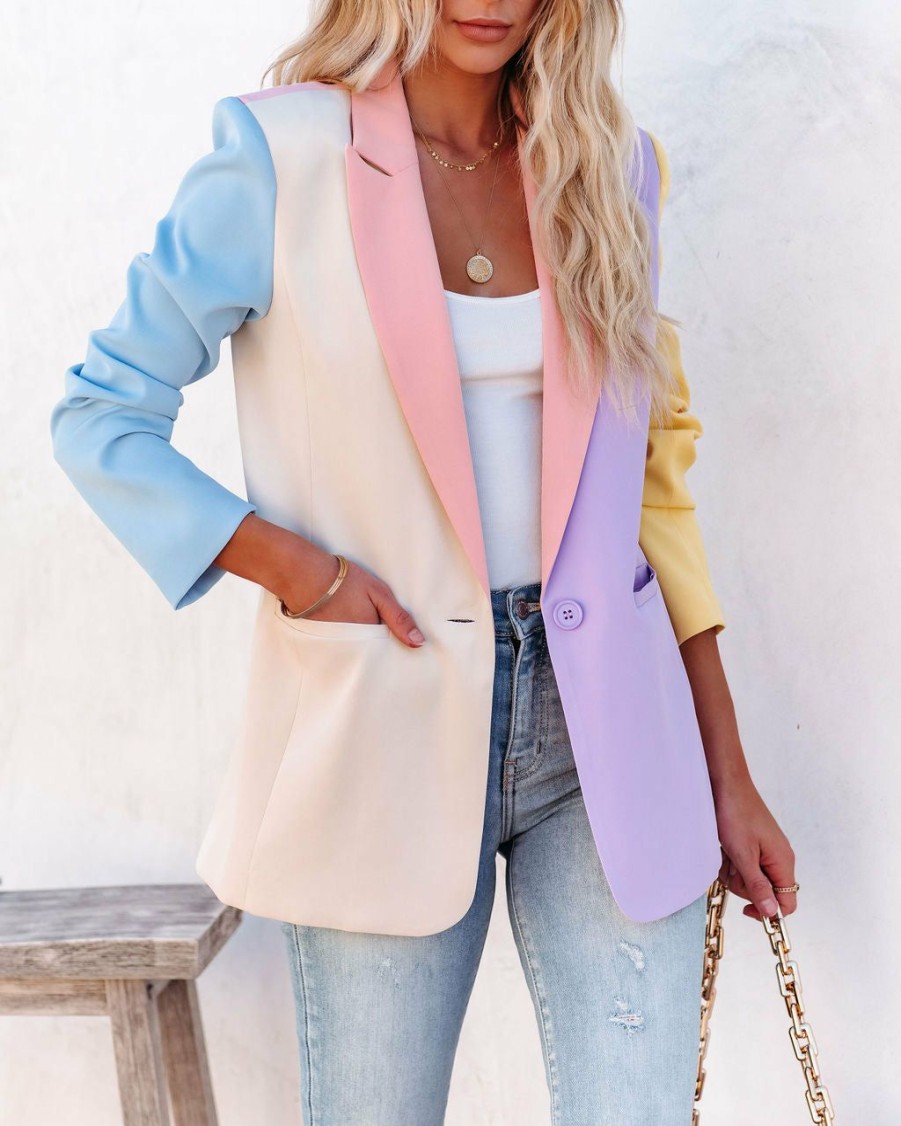 Clothing * | Endl-001 All Clothing Mariposa Pocketed Blazer Multi