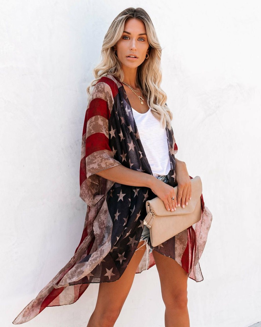 Clothing * | Urba-001 Preorder All American Girl Kimono