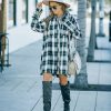 Clothing * | Fore-001 Klay Cotton Plaid Button Down Shirt Dress Green