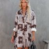 Clothing * | Dres-001 Hails Patchwork Button Down Shirt Dress All Clothing