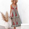 Clothing * | Z&L-001 Gwenda Printed Adjustable Tassel Maxi Dress All Clothing