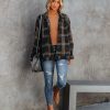 Clothing * | Dres-001 Auggie Pocketed Soft Plaid Shacket Final Sale All Clothing