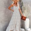 Clothing * | Flaw-001 Walk On By Printed High Low Ruffle Maxi Dress