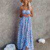 Clothing * | Love-003 Point Bonita Pocketed High Low Patchwork Maxi Dress All Clothing