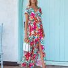 Clothing * | Oliv-001 What In Carnation Bardot Wrap Maxi Dress