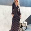 Clothing * | Enc-001 All Clothing Love Often Striped Shimmer Maxi Dress Final Sale