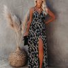 Clothing * | Aaka-001 Can I Have This Dance Printed Wrap Maxi Dress Coming Soon