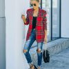 Clothing * | Endl-001 All Clothing Eve Pocketed Plaid Blazer