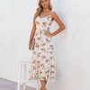 Clothing * | Dres-001 All Clothing Diedra Floral Chiffon Midi Dress