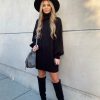 Clothing * | Acoa-001 Milana Cable Knit Turtleneck Sweater Dress All Clothing