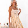 Clothing * | Enc-001 Audryna Floral Eyelet Babydoll Dress Yellow Multi Final Sale Vici Exclusives