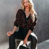 Clothing * | Skie-001 All Clothing Nika Button Front Knit Leopard Cardigan Final Sale