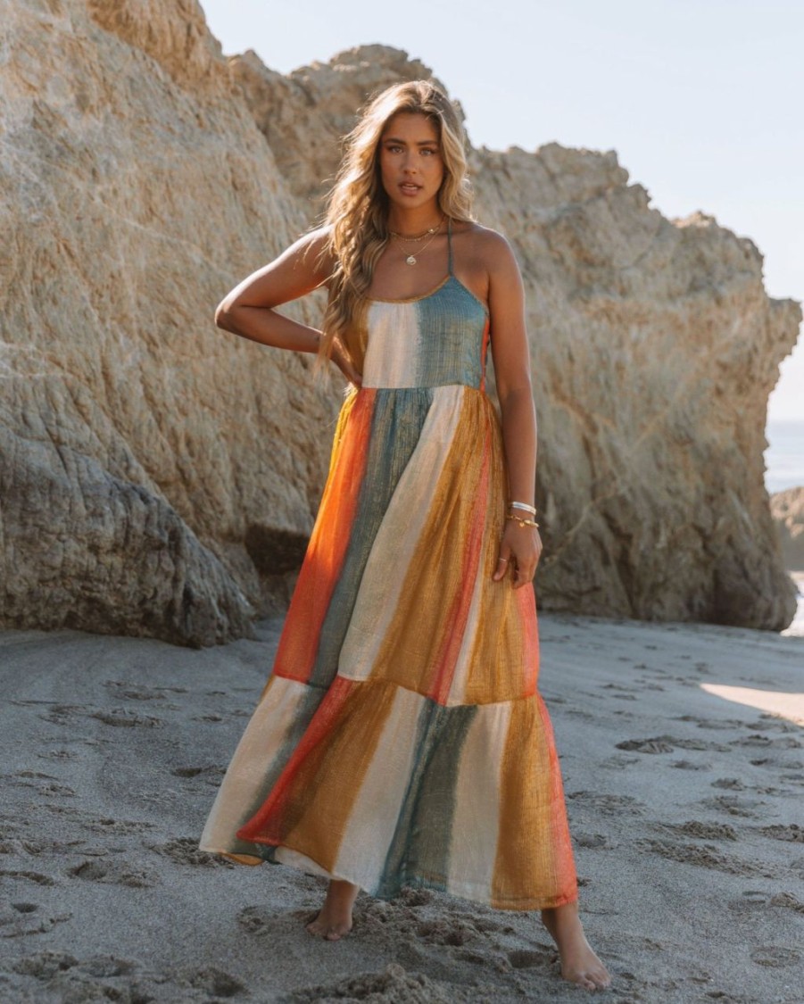 Clothing * | Love-003 Nicoya Metallic Maxi Dress All Clothing