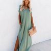 Clothing * | Vani-001 All Clothing Farmers Market Pocketed Modal Maxi Dress Dark Sage