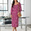 Clothing * | Coll-001 Clarence Floral Button Down Midi Dress Final Sale