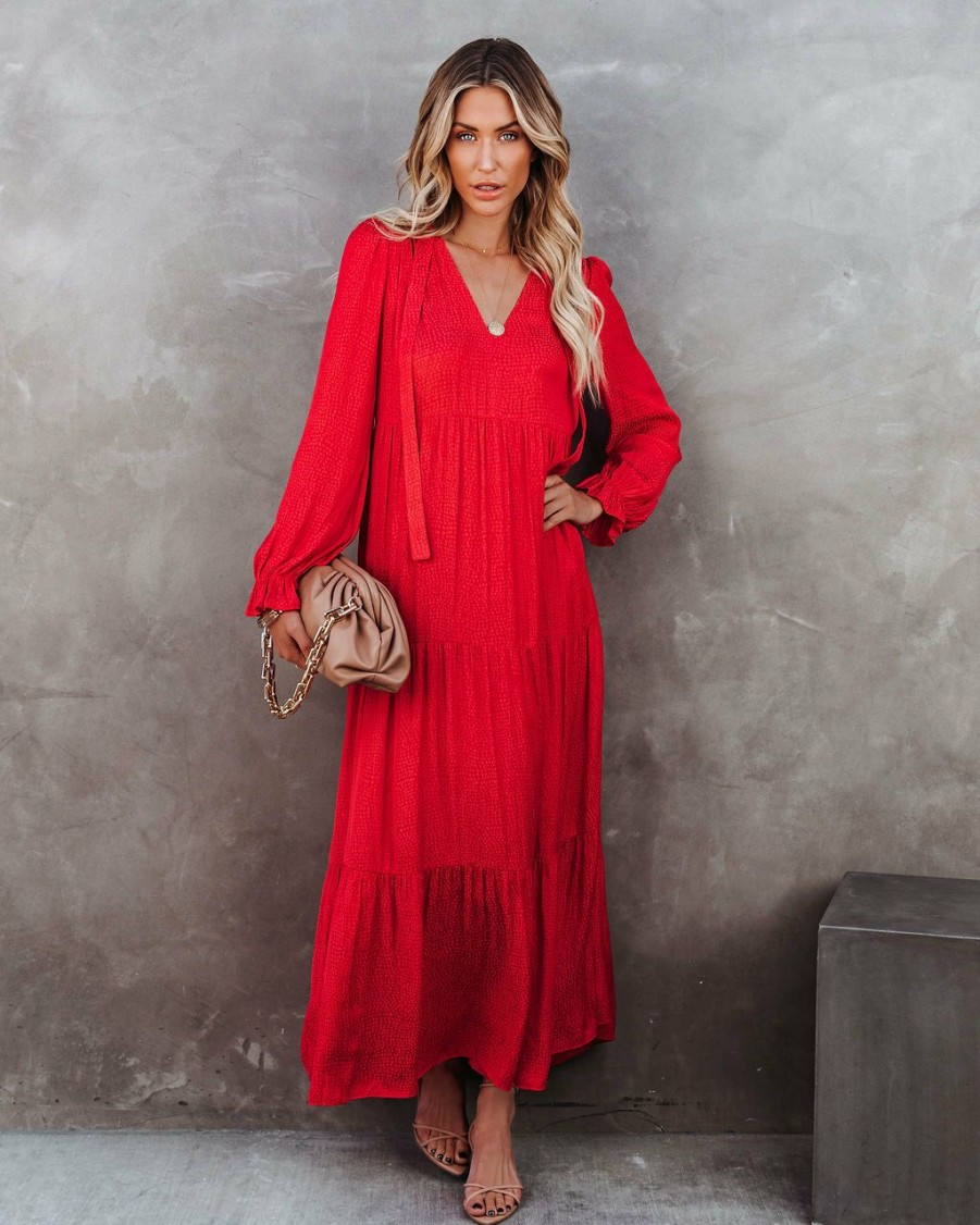 Clothing * | Enc-001 Oakridge Tiered Boho Maxi Dress Final Sale All Clothing