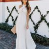 Clothing * | Flaw-001 Photoshoot Ready Hattie Strapless Pocketed Tie Front Maxi Dress Bamboo Cream