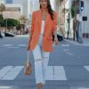 Clothing * | Fore-001 Bold Babe Joslyn Pocketed Blazer Orange